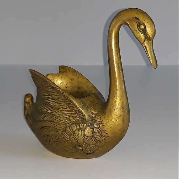 Other - Vintage Etched Brass Duck 6"